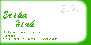 erika hink business card